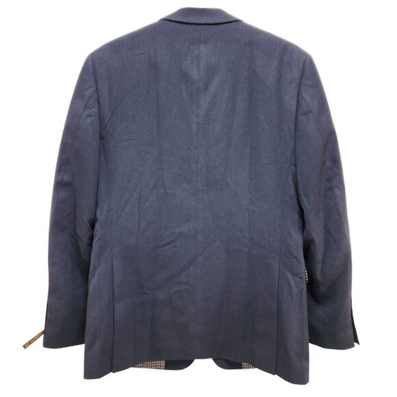 Pierre Loren Mens Navy Blazer 36R Superior 150S Classic Fit Polyester Blend - Picture 2 of 11